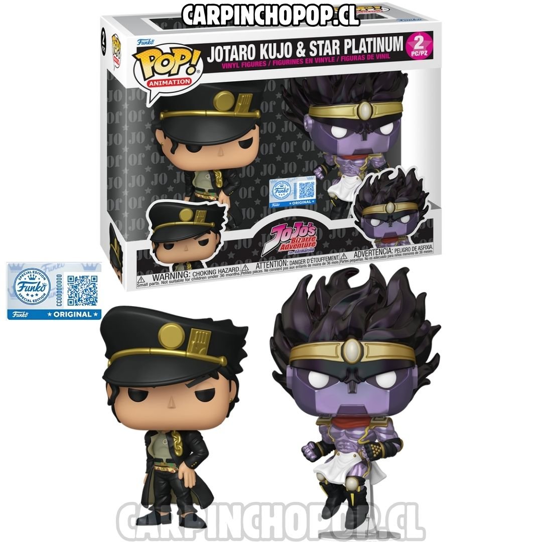 (PREVENTA) FUNKO POP 2 PACK JOJOS BIZARRE ADVENTURE - JOTARO KUJO Y STAR PLATINUM EXCLUSIVO (Inicios de AGOSTO)