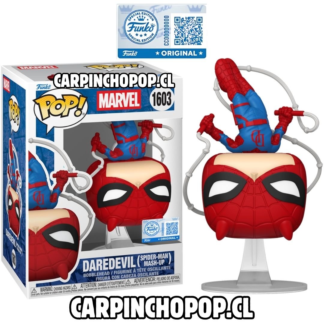 (PREVENTA) FUNKO POP MARVEL SPIDERMAN - DAREDEVIL SPIDERMAN MASH UP 1603 EXCLUSIVO (Inicios de AGOSTO)