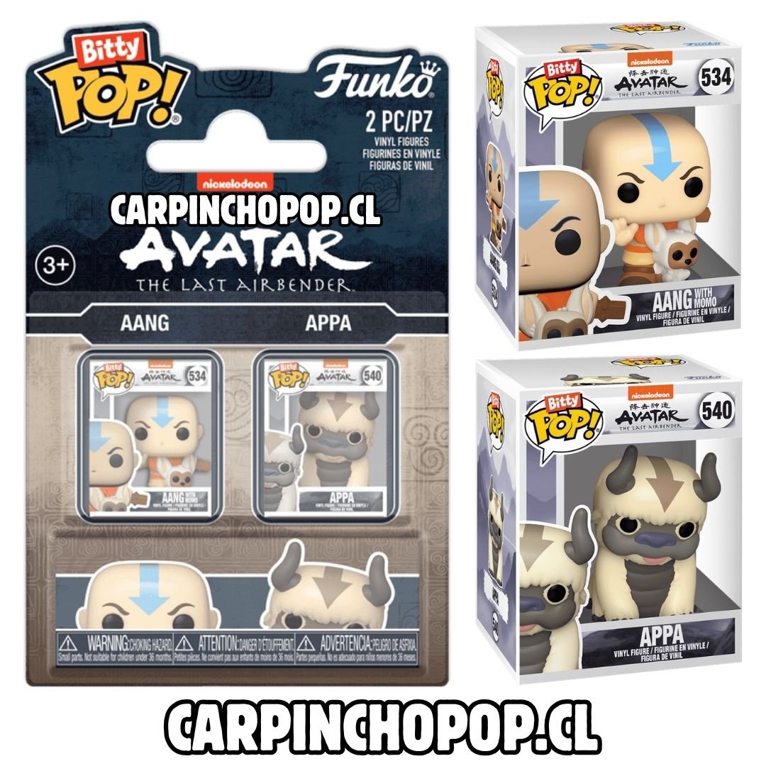 FUNKO BITTY POP NICKELODEON AVATAR LA LEYENDA DE AANG - AANG Y APPA 2 PACK