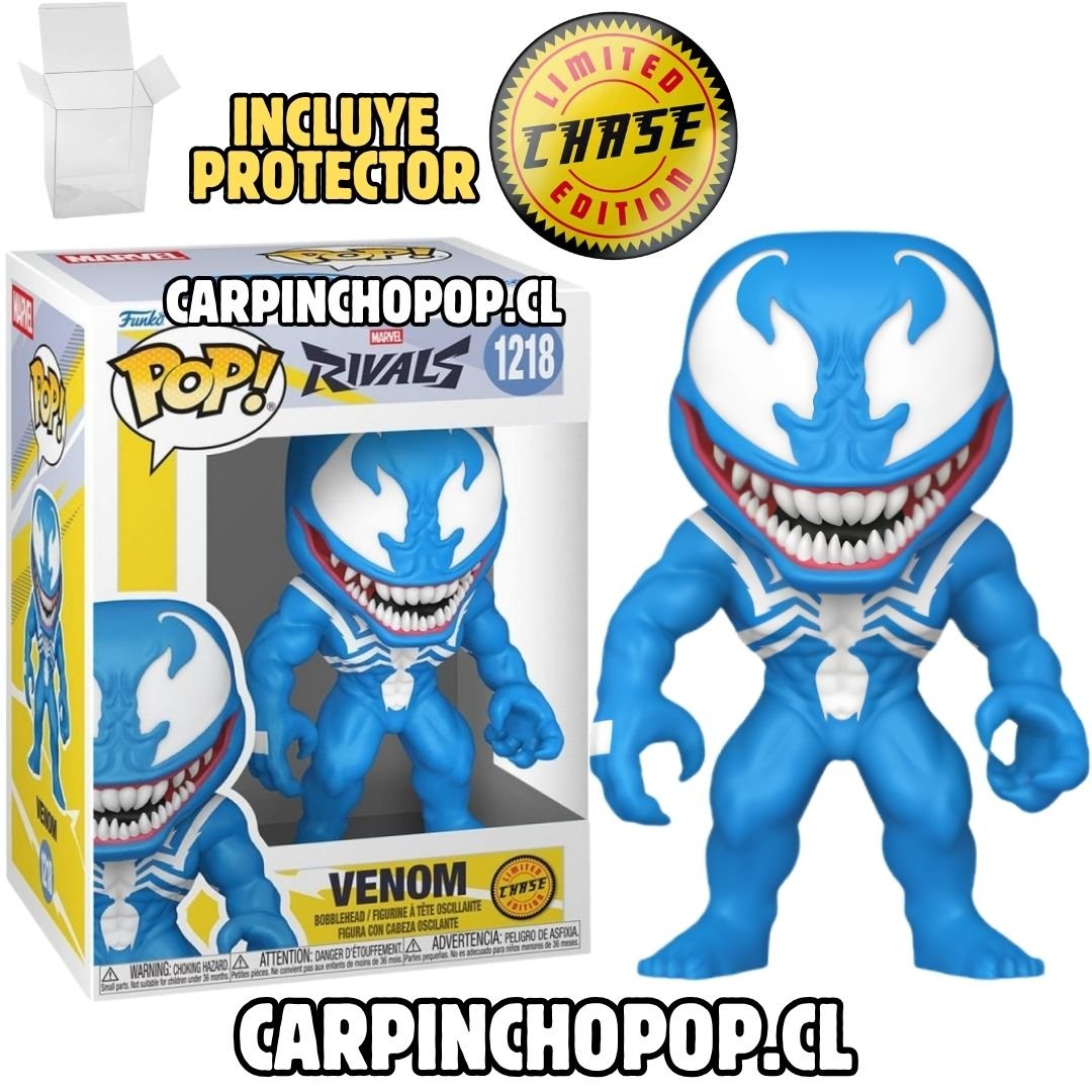 FUNKO POP MARVEL RIVALS - VENOM 1218 LIMITED CHASE EDITION + PROTECTOR DE REGALO