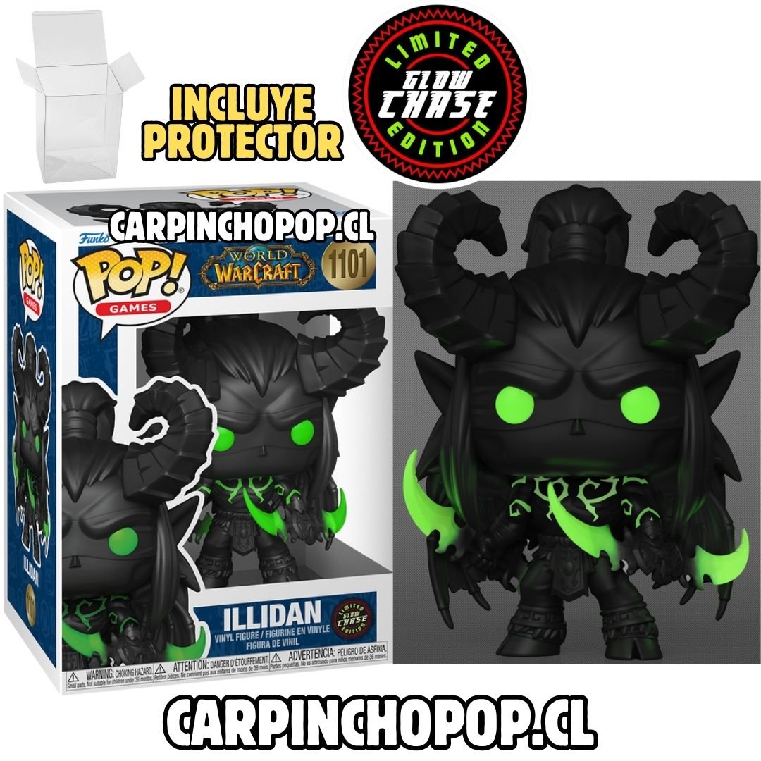 FUNKO POP GAMES WOW WORLD OF WARCRAFT - ILLIDAN 1101 LIMITED GLOW CHASE EDITION
