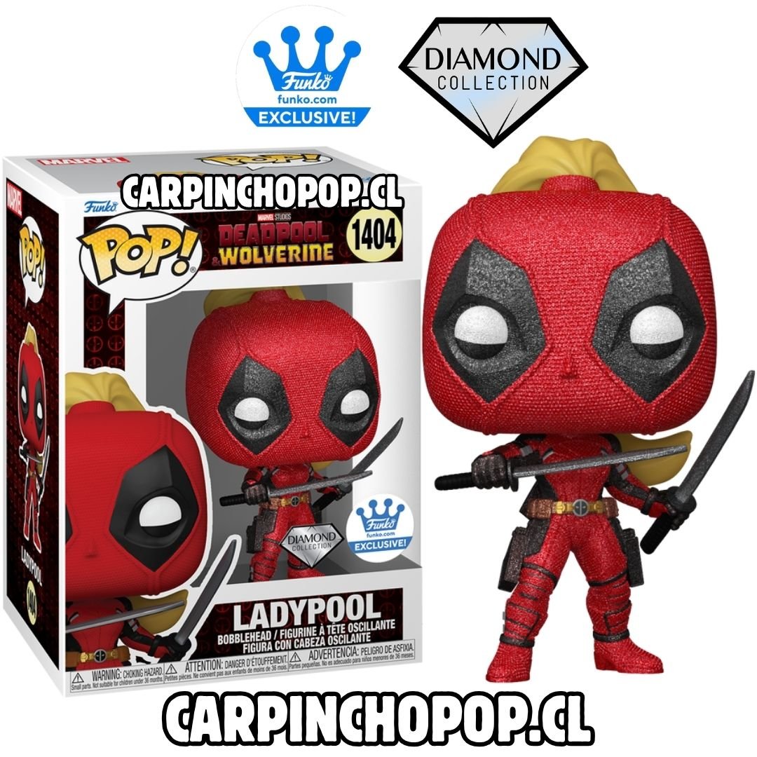 FUNKO POP MARVEL DEADPOOL Y WOLVERINE - LADYPOOL 1404 DIAMANTE EXCLUSIVO FUNKOSHOP