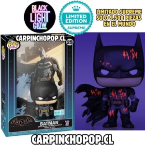 (PREVENTA) FUNKO POP COVER DC COMICS BATMAN ARKHAM KNIGHT - BATMAN 25 BLACK LIGHT GLOW LIMITADO SUPREME 9500 PIEZAS EN EL MUNDO (Finales de AGOSTO)