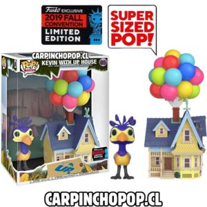 FUNKO POP DISNEY PIXAR UP - KEVIN WITH UP HOUSE 05 EXCLUSIVO NYCC 2019 SUPER SIZED POP
