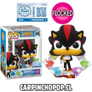 (PREVENTA) FUNKO POP GAMES SONIC THE HEDGEHOG - SHADOW WITH EMERALDS 1300 EXCLUSIVO FLOCKED (Inicios de SEPTIEMBRE)