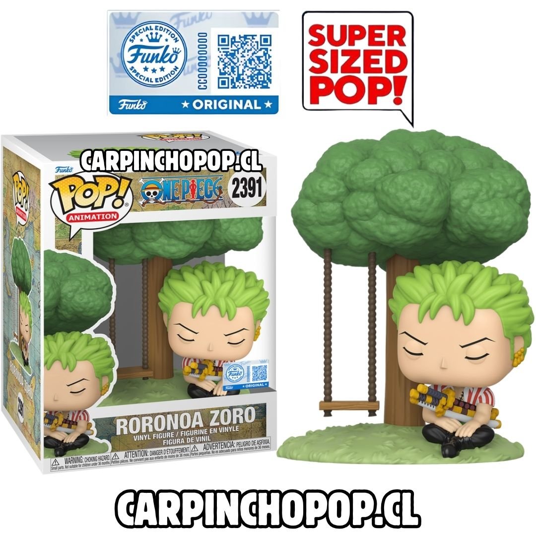 (PREVENTA) FUNKO POP PREMIUM ONE PIECE - RORONOA ZORO 2391 EXCLUSIVO SUPER SIZED (Mediados de SEPTIEMBRE)