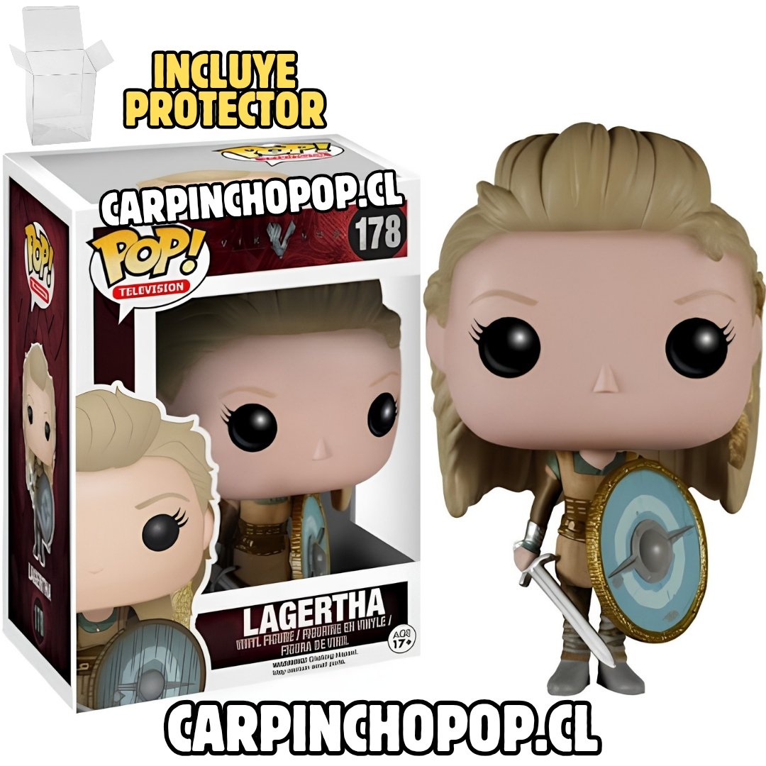 FUNKO POP TV VIKINGS - LAGERTHA 178 + PROTECTOR DE REGALO (detalles en caja)