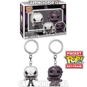 (PREVENTA) FUNKO POCKER POP KEYCHAIN 2 PACK DISNEY MOVIES NIGHTMARE BEFORE CHRISTMAS - LLAVERO JACK SKELLINGTON Y OOGIE BOOGIE (Inicios de OCTUBRE)