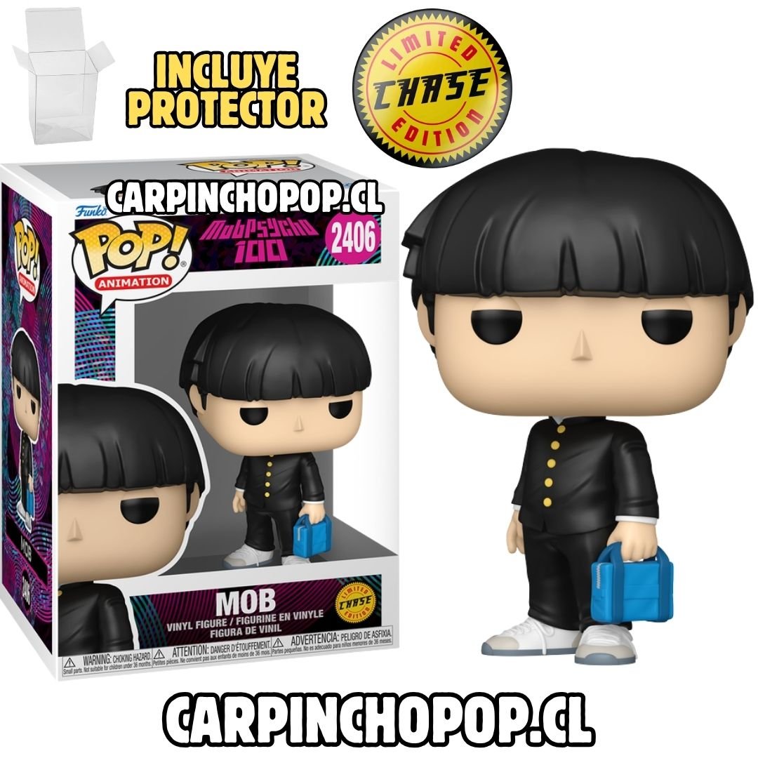 FUNKO POP MOB PSYCHO - MOB 2406 LIMITED CHASE EDITION + PROTECTOR DE REGALO