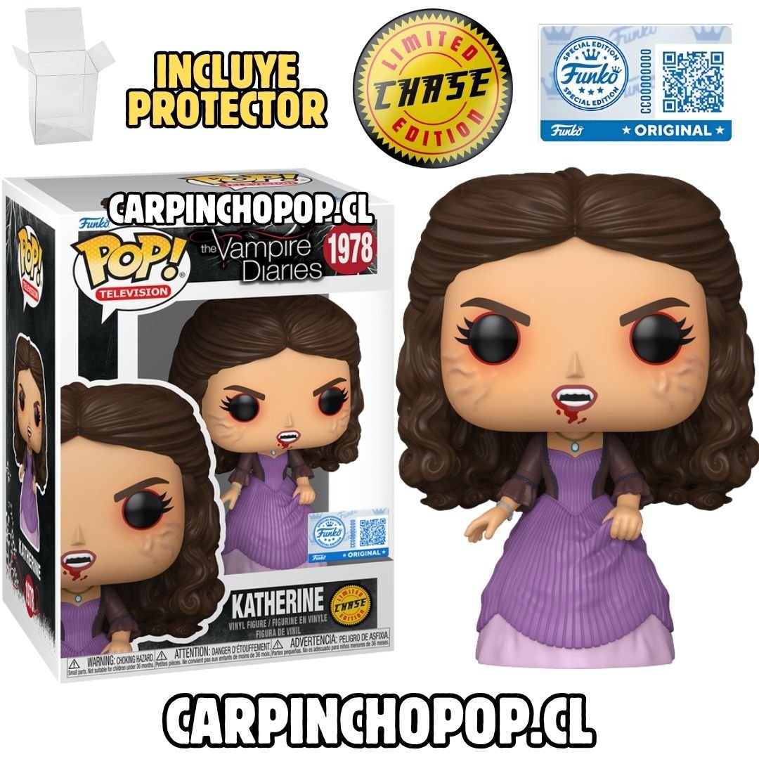 (PREVENTA ESPECIAL) FUNKO POP TV THE VAMPIRE DIARIES - KATHERINE 1978 EXCLUSIVO LIMITED CHASE EDITION + PROTECTOR DE REGALO (Finales de NOVIEMBRE)