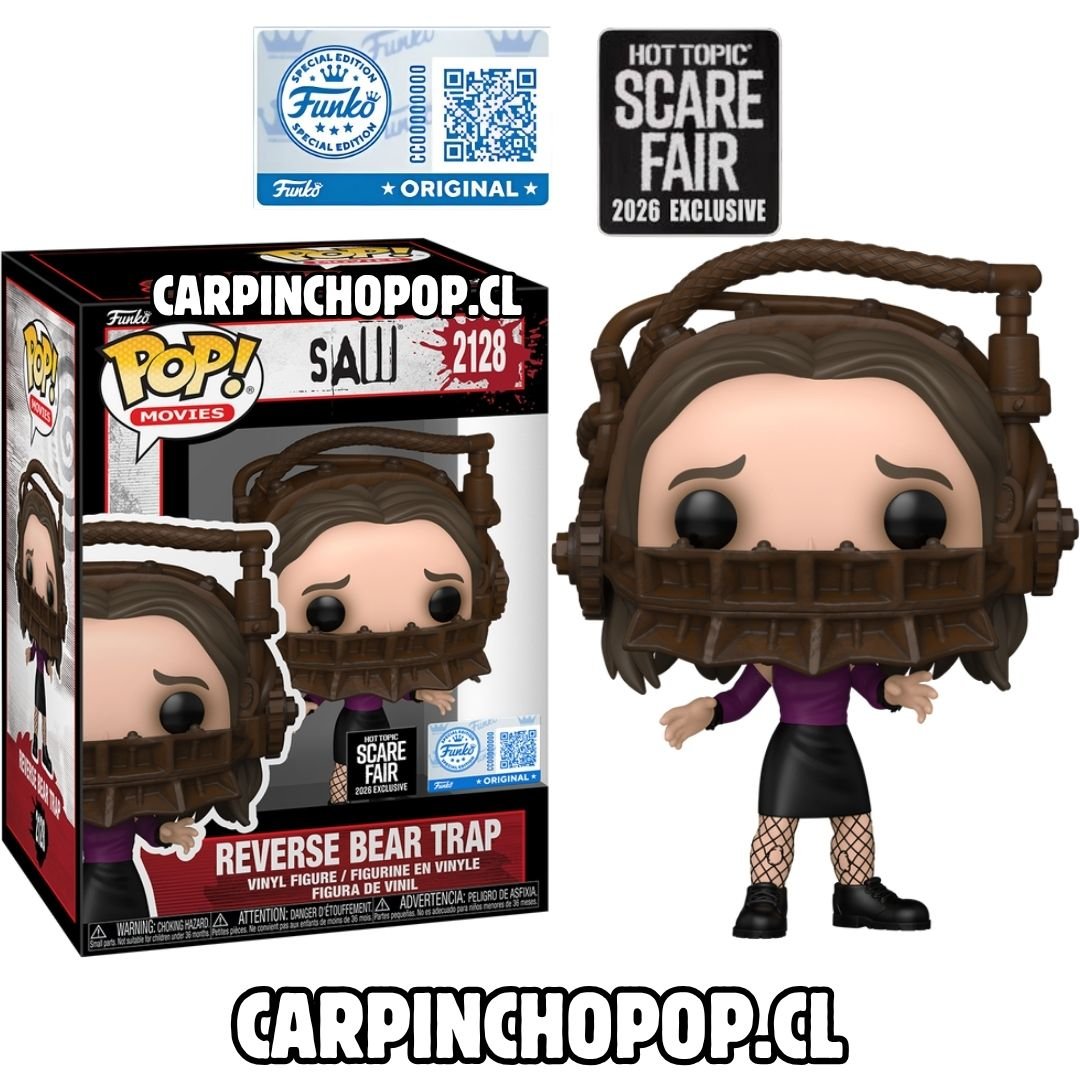 (PREVENTA) FUNKO POP MOVIES TERROR SAW EL JUEGO DEL MIEDO - REVERSE BEAR TRAP 2128 EXCLUSIVO HOT TOPIC SCARE FAIR 2026 (Finales de OCTUBRE)