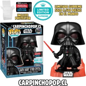 (PREVENTA) FUNKO POP STAR WARS - DARTH VADER KYBER CRYSTAL 860 LIMITADO SUPREME SOLO 9500 PIEZAS EN EL MUNDO EXCLUSIVO NYCC 2026 + PROTECTOR DE REGALO (Inicios de NOVIEMBRE)