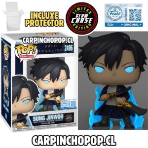 (PREVENTA) FUNKO POP SOLO LEVELING - SUNG JINWOO 2496 EXCLUSIVO LIMITED GLOW CHASE EDITION + PROTECTOR DE REGALO (Mediados de NOVIEMBRE)