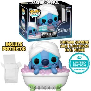 (PREVENTA) FUNKO POP DISNEY MOVIES LILO Y STITCH - STITCH IN BATH 1803 LIMITADO SUPREME SOLO 9500 PIEZAS EN EL MUNDO + PROTECTOR DE REGALO (Mediados de NOVIEMBRE)